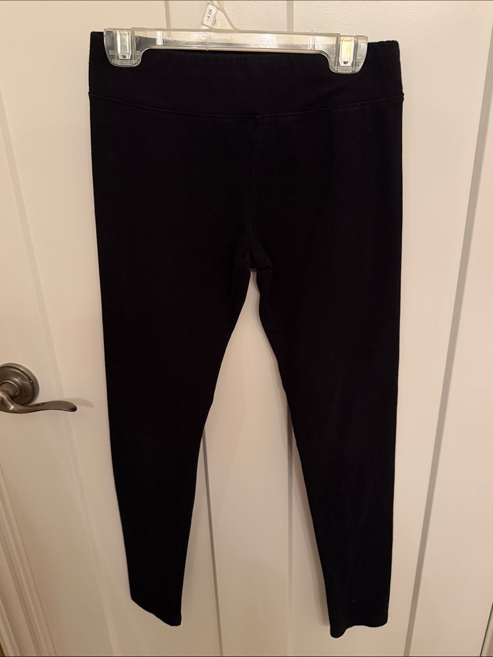 Girls' Black Active Leggings with Subtle Triangle Logo